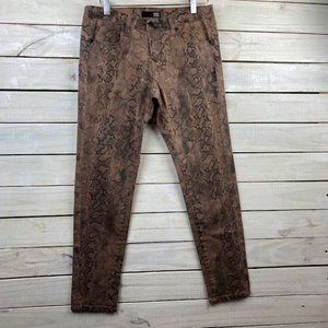 David Kahn Snake Skin Stretch Skinny Leggings / Jeggings Size 29 Mid Rise